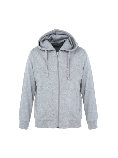 

Cayman Boys Grey Melange Solid Hooded Sweatshirt