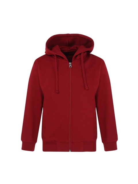 

Cayman Boys Rust Solid Hooded Sweatshirt