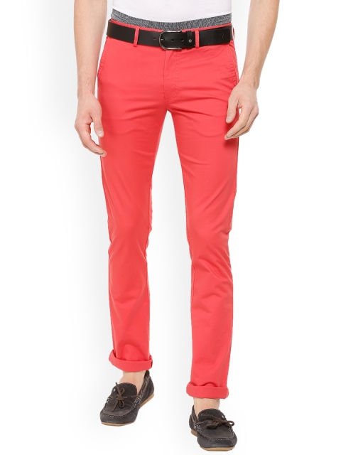 

Allen Solly Men Coral Slim Fit Solid Regular Trousers