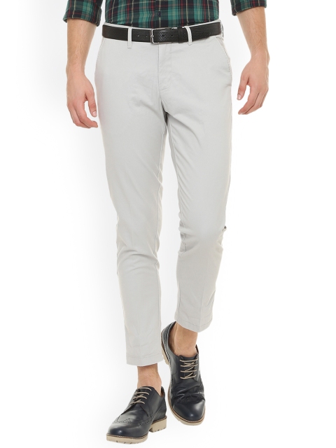 

Allen Solly Men Grey Regular Fit Solid Trousers