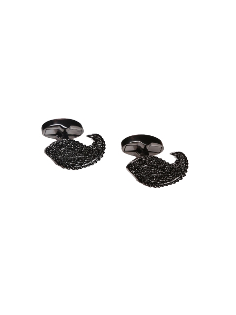 

Tossido Men Black Contemporary Cufflinks