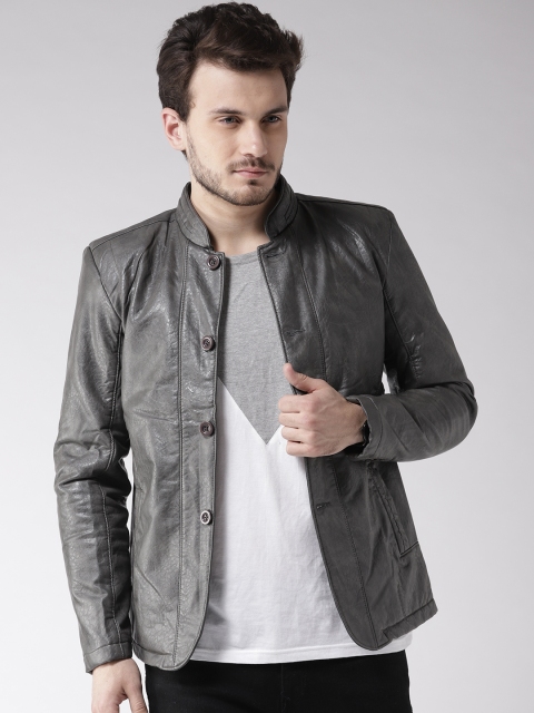 

Fort Collins Men Grey Solid Tailored Jacket