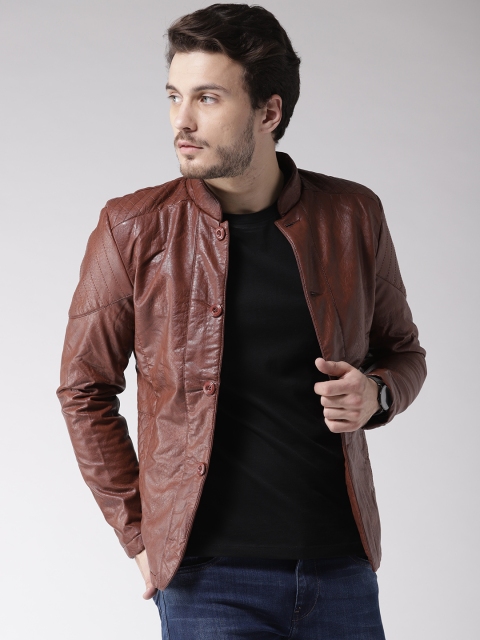 

Fort Collins Men Rust Red Solid Tailored Jacket
