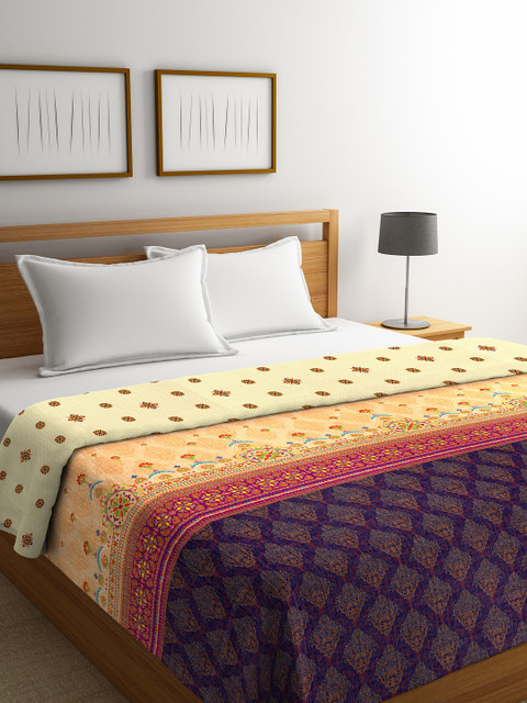 

Portico New York Multicoloured Ethnic Motifs AC Room 120 GSM Double Bed Comforter, Multi