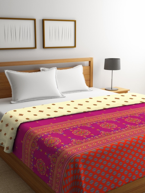 

Portico New York Multicoloured Ethnic Motifs AC Room 120 GSM Double Bed Comforter, Multi