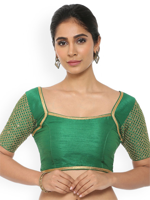 

Soch Green Embellished Saree Blouse