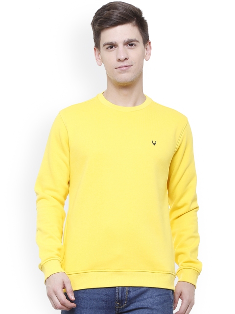 

Allen Solly Men Yellow Solid Sweatshirt