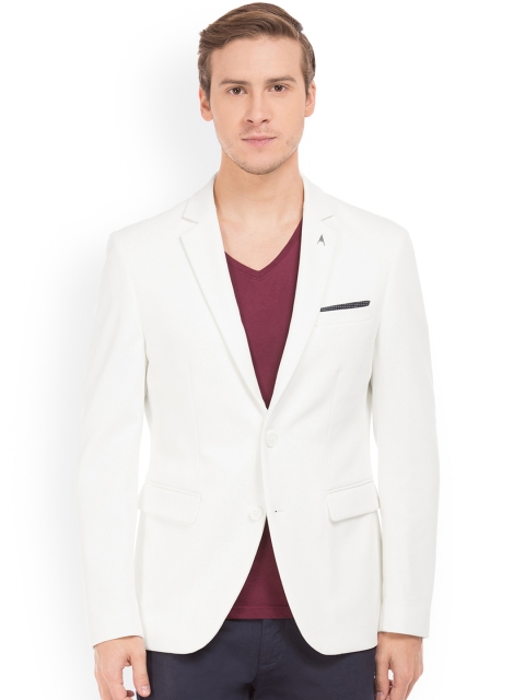 

Arrow New York Men White Slim-Fit Single-Breasted Blazer
