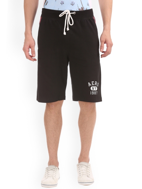 

Aeropostale Men Black Solid Regular Fit Regular Shorts