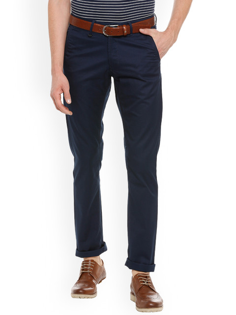 

Van Heusen Sport Men Navy Blue Slim Fit Solid Chinos