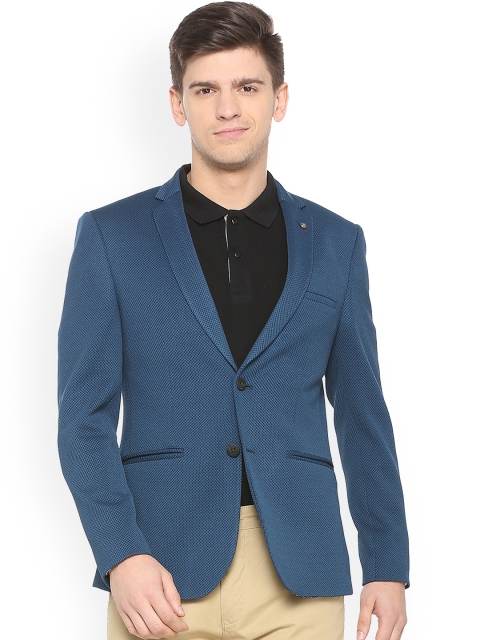 

Solly Sport Blue Woven Design Slim Fit Single-Breasted Casual Blazer