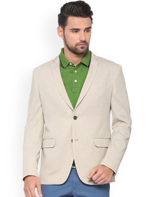 

Van Heusen Sport Beige Solid Slim Fit Single-Breasted Casual Blazer