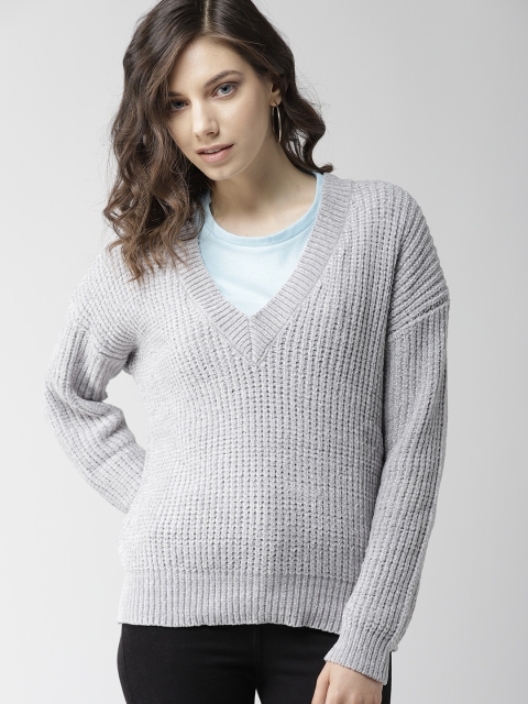 

FOREVER 21 Women Grey Solid Sweater