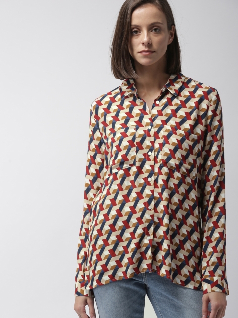 

FOREVER 21 Women Multicoloured Regular Fit Printed Casual Shirt, Multi