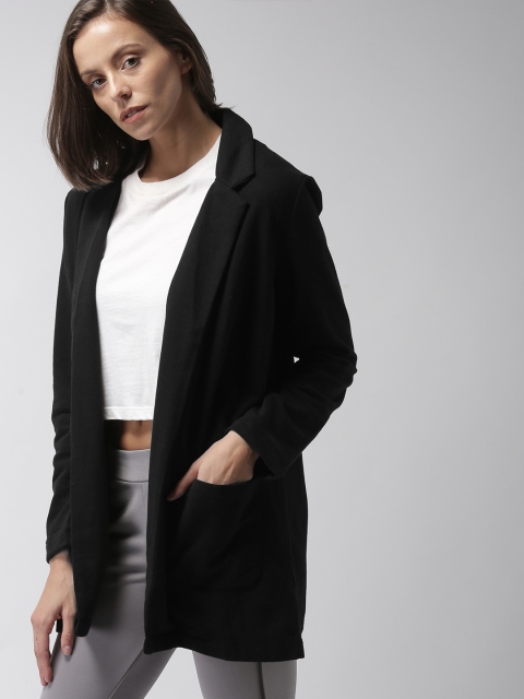 

FOREVER 21 Women Black Solid Blazer
