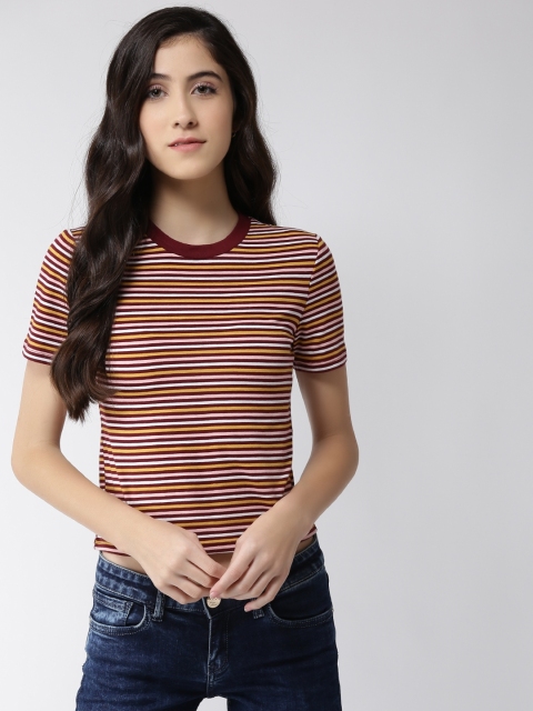 

FOREVER 21 Women Multistriped Top, Multi