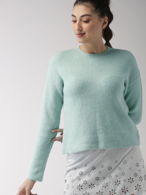 

FOREVER 21 Women Green Solid Pullover