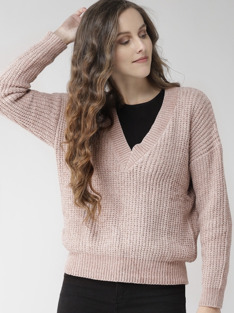 

FOREVER 21 Women Beige Solid Sweater