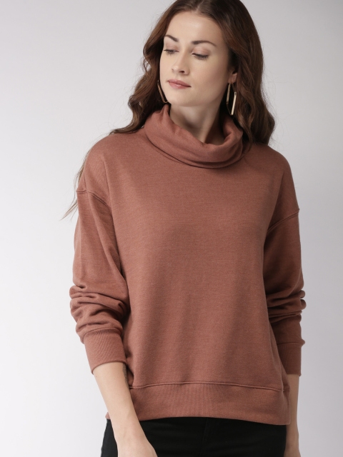 

FOREVER 21 Women Mauve Solid Sweatshirt