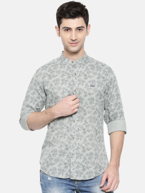 

The Indian Garage Co Men Grey Regular Fit Printed Casual Shirt