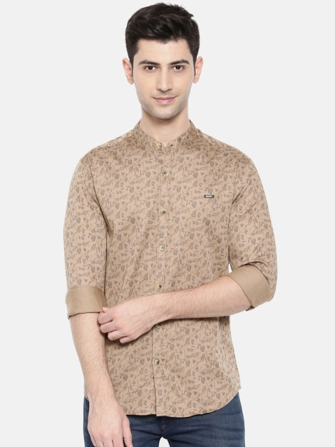 

The Indian Garage Co Men Brown Printed Casual Shirt