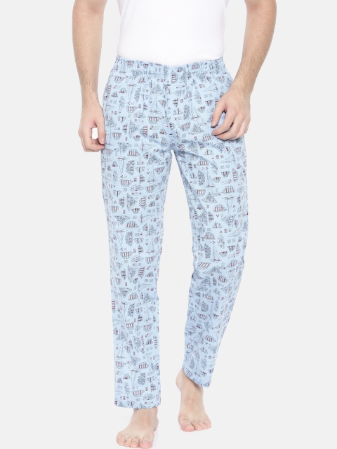 

The Indian Garage Co Men Blue Printed Lounge Pants SP18-LNGE03