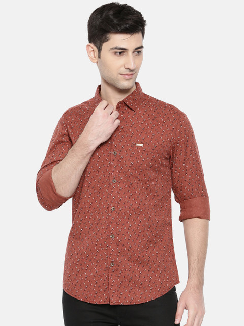 

The Indian Garage Co Men Brown Regular Fit Printed Casual Shirt