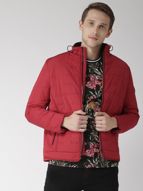 

Fort Collins Men Red Solid Padded Jacket