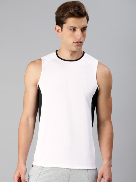 

HRX by Hrithik Roshan Men Off-White Solid Training T-shirt