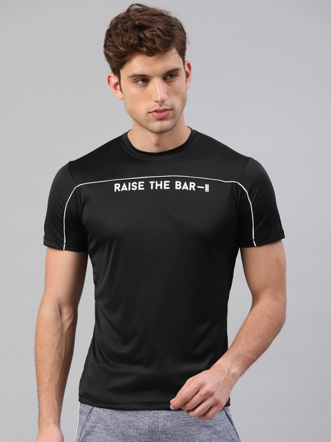

HRX by Hrithik Roshan Men Black Printed Round Neck T-shirt