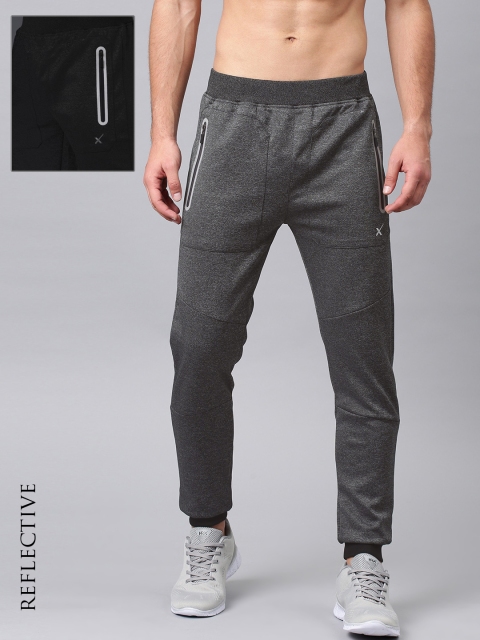 

HRX by Hrithik Roshan Men Grey Melange Solid Rapid-Dry Training Joggers