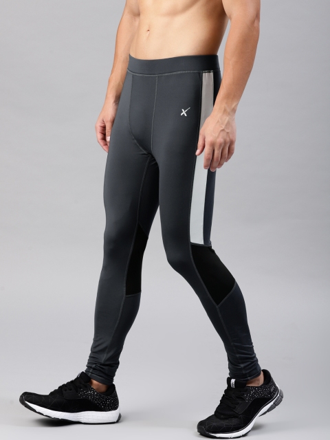 

HRX by Hrithik Roshan Men Charcoal Grey Solid RAPID-DRY Training Tights