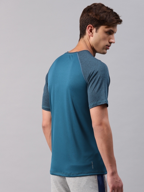 

HRX by Hrithik Roshan Men Teal Solid Rapid-Dry Round Neck T-shirt