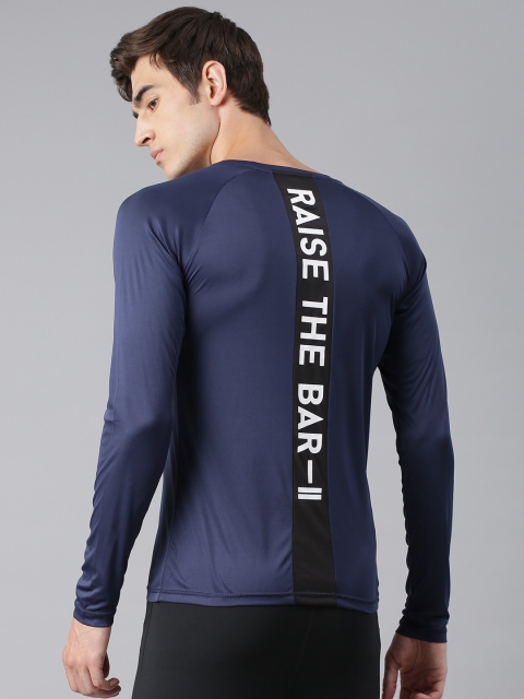 

HRX by Hrithik Roshan Men Navy Blue Printed Round Neck Training T-shirt