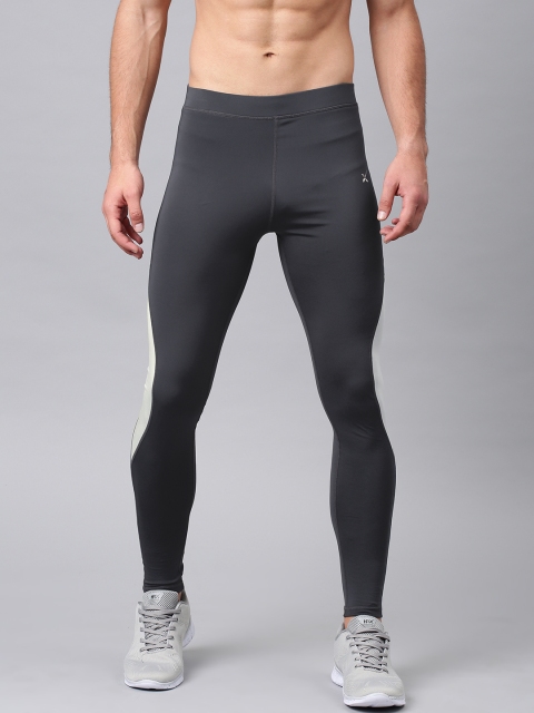 

HRX by Hrithik Roshan Men Charcoal Grey Solid Rapid-Dry Training Tights