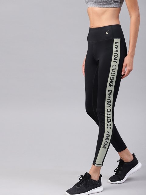 

HRX by Hrithik Roshan Women Navy Solid Rapid-Dry Training Tights, Navy blue