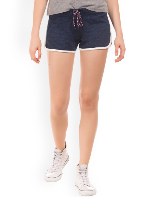 

Aeropostale Women Blue Solid Regular Fit Hot Pants