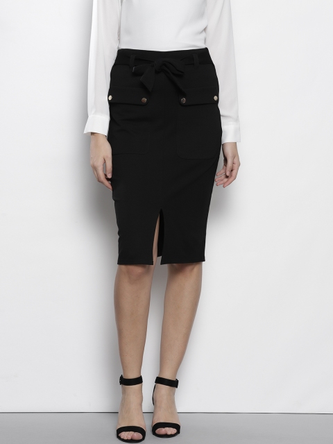 

DOROTHY PERKINS Women Black Solid Pencil Skirt