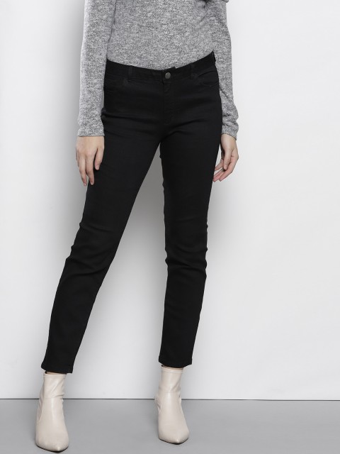 

DOROTHY PERKINS Women Black Solid Regular Fit Trousers