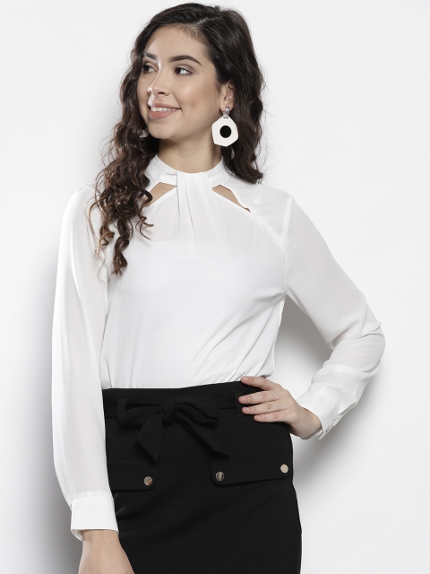 

DOROTHY PERKINS Women White Solid Top