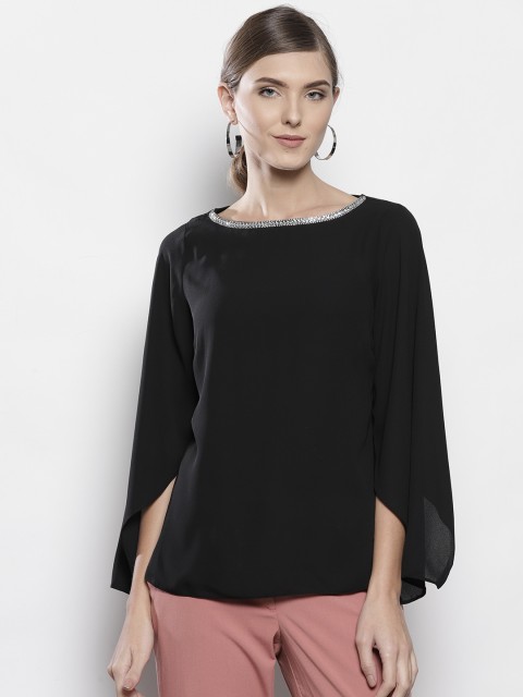 

DOROTHY PERKINS Women Black Solid Top