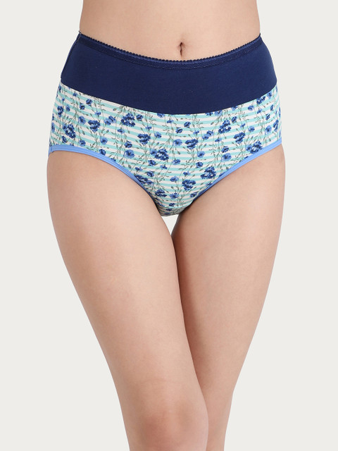 

Clovia Women Blue & White Printed Hipster Briefs PN2734P08XL