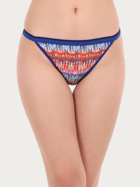 

Clovia Women Blue & Red Printed Bikini Briefs PN2765P08