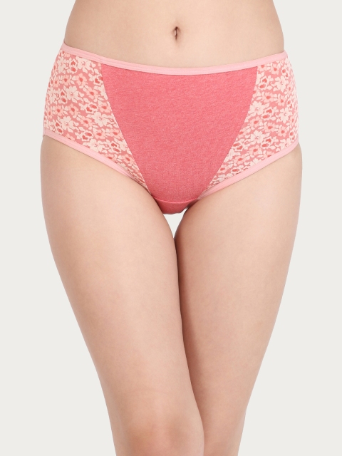 

Clovia Women Pink Printed Hipster Briefs PN2757P16