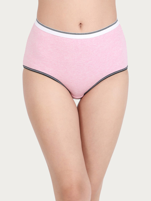 

Clovia Women Pink Solid High-Rise Hipster Briefs PN2720P22XL
