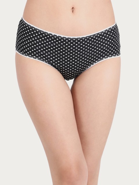 

Clovia Women Black & White Printed Hipster Briefs PN2723P13