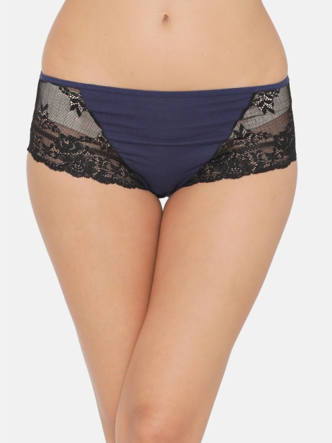 

Clovia Women Blue Solid Hipster Briefs PN2384P08