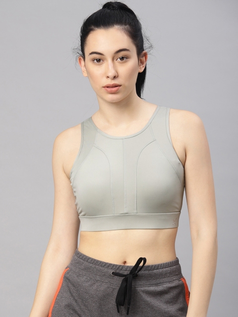 

HRX by Hrithik Roshan Women Grey Solid Lightly Padded Sports Bra HRX-SS19-WK-3677