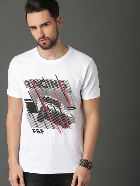 

Roadster Fast and Furious Men White Printed T-shirt