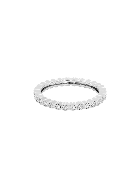 

TALISMAN Women Rhodium-Plated Silver-Toned Cubic Zirconia-Studded Handcrafted Ring